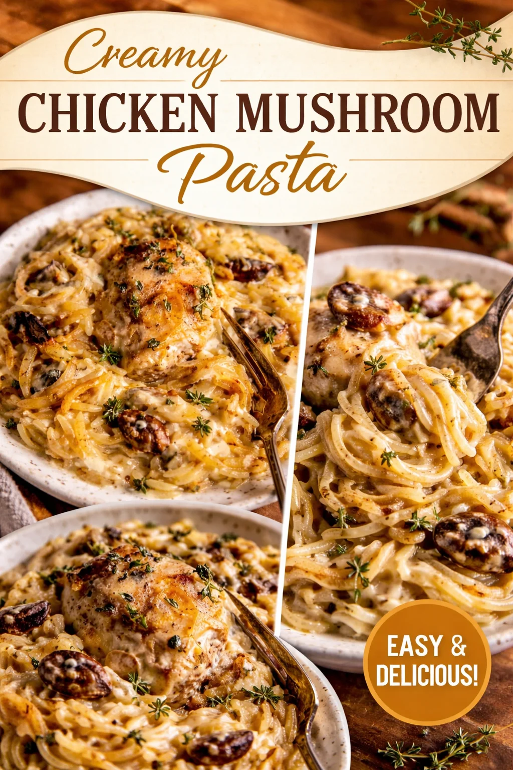 creamy french onion chicken orzo casserole