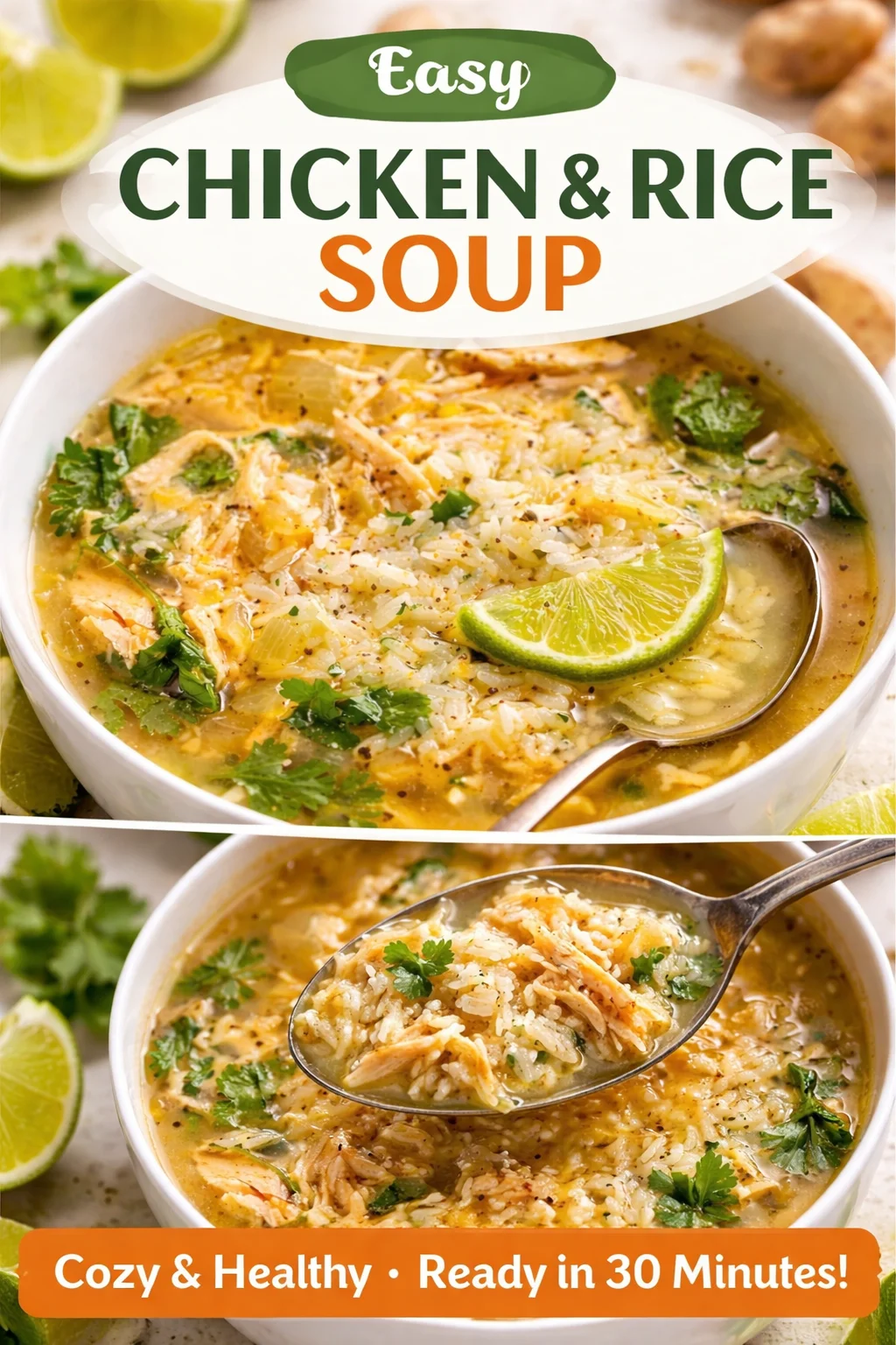 mexican lime chicken rice soup
