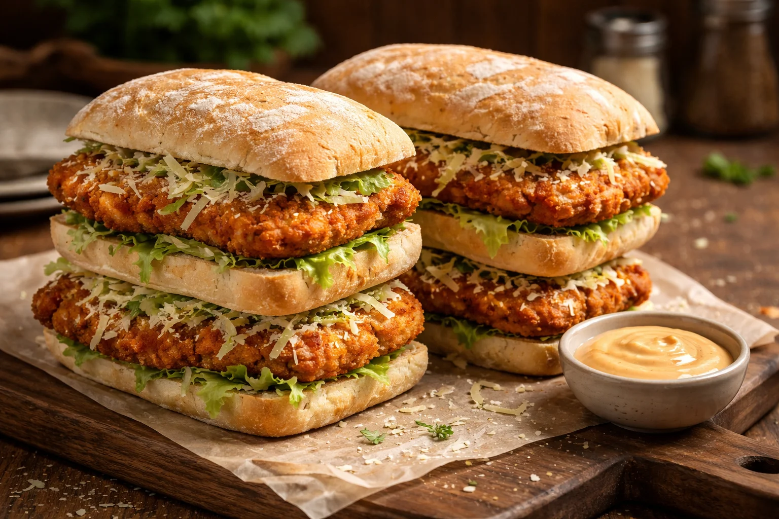 Mouthwatering Garlic Butter Chicken Caesar Sandwiches to Try Now
