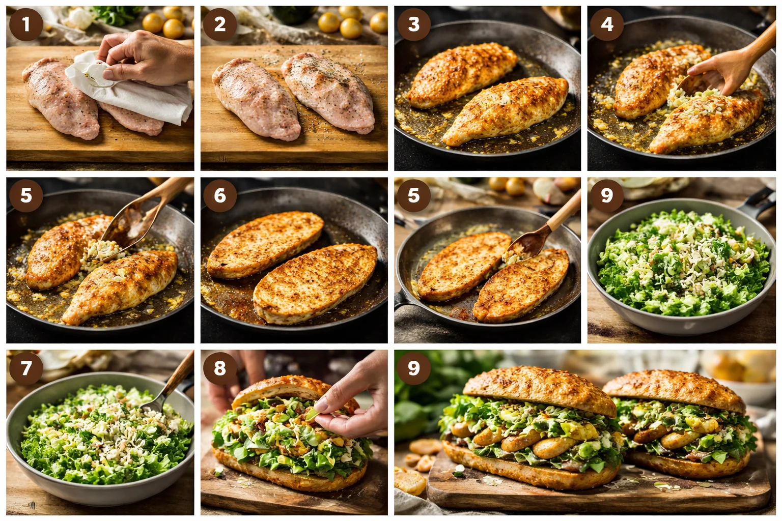 Mouthwatering Garlic Butter Chicken Caesar Sandwiches to Try Now