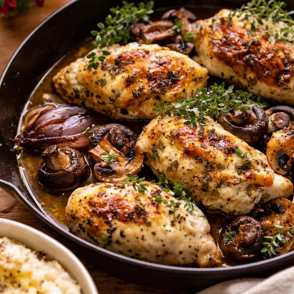 Herbed ricotta stuffed chicken rolls with creamy filling and herbs, perfect for dinner.