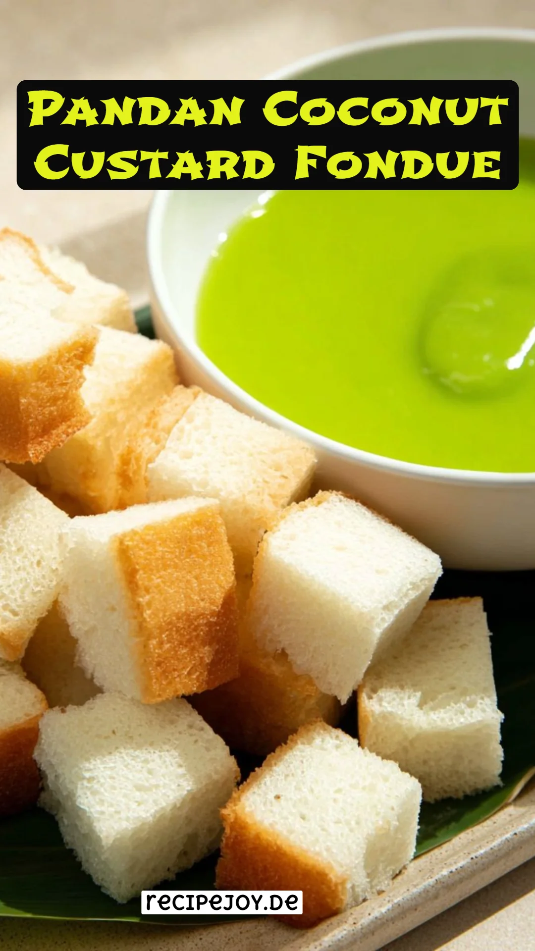 Pandan Coconut Custard Fondue
