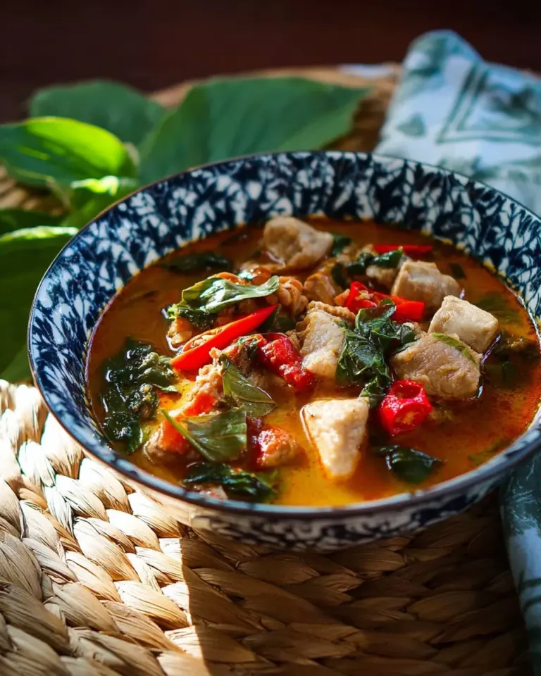 Delicious ribs and jackfruit curry with tomato, featuring rich spices and flavors.