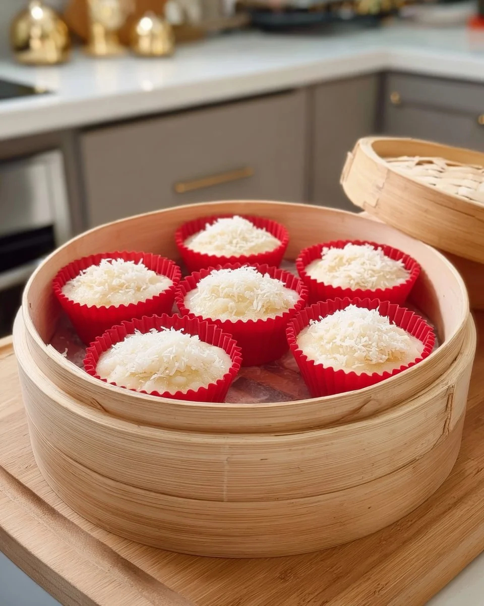Delicious Thai coconut banana cakes with a rich coconut and banana flavor