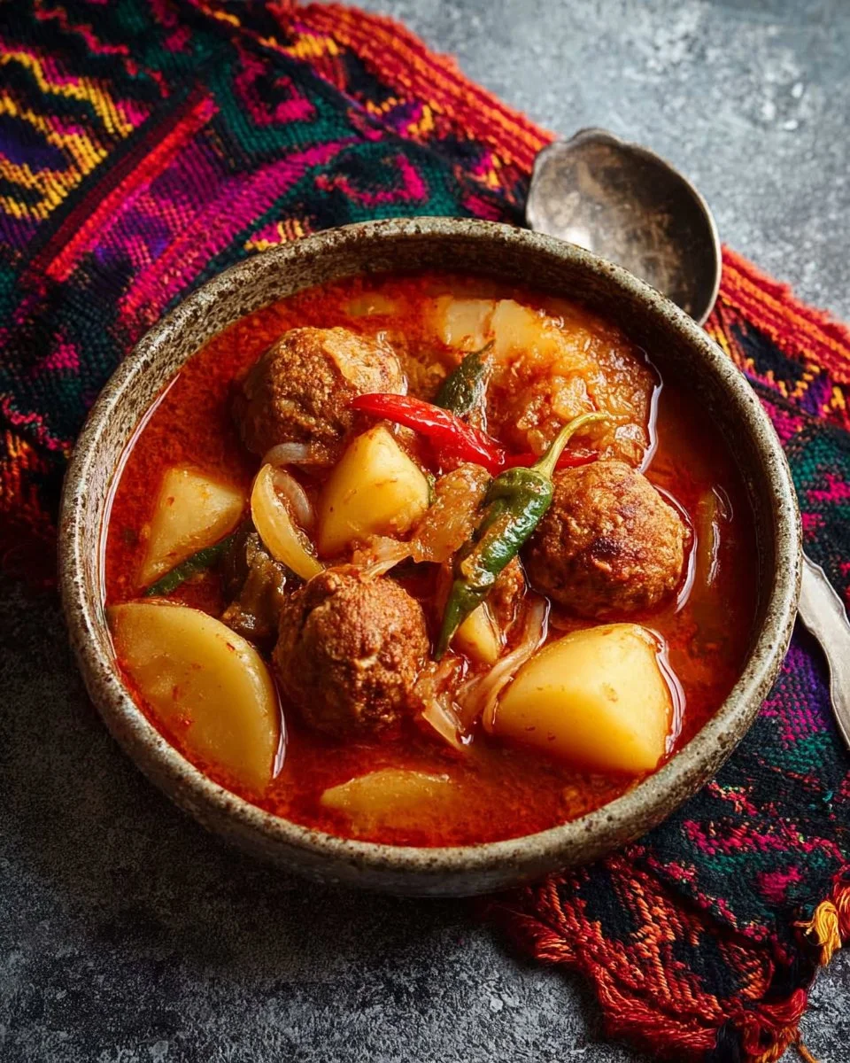 Delicious Thai Massaman Curry with Chicken served in a bowl with fresh ingredients