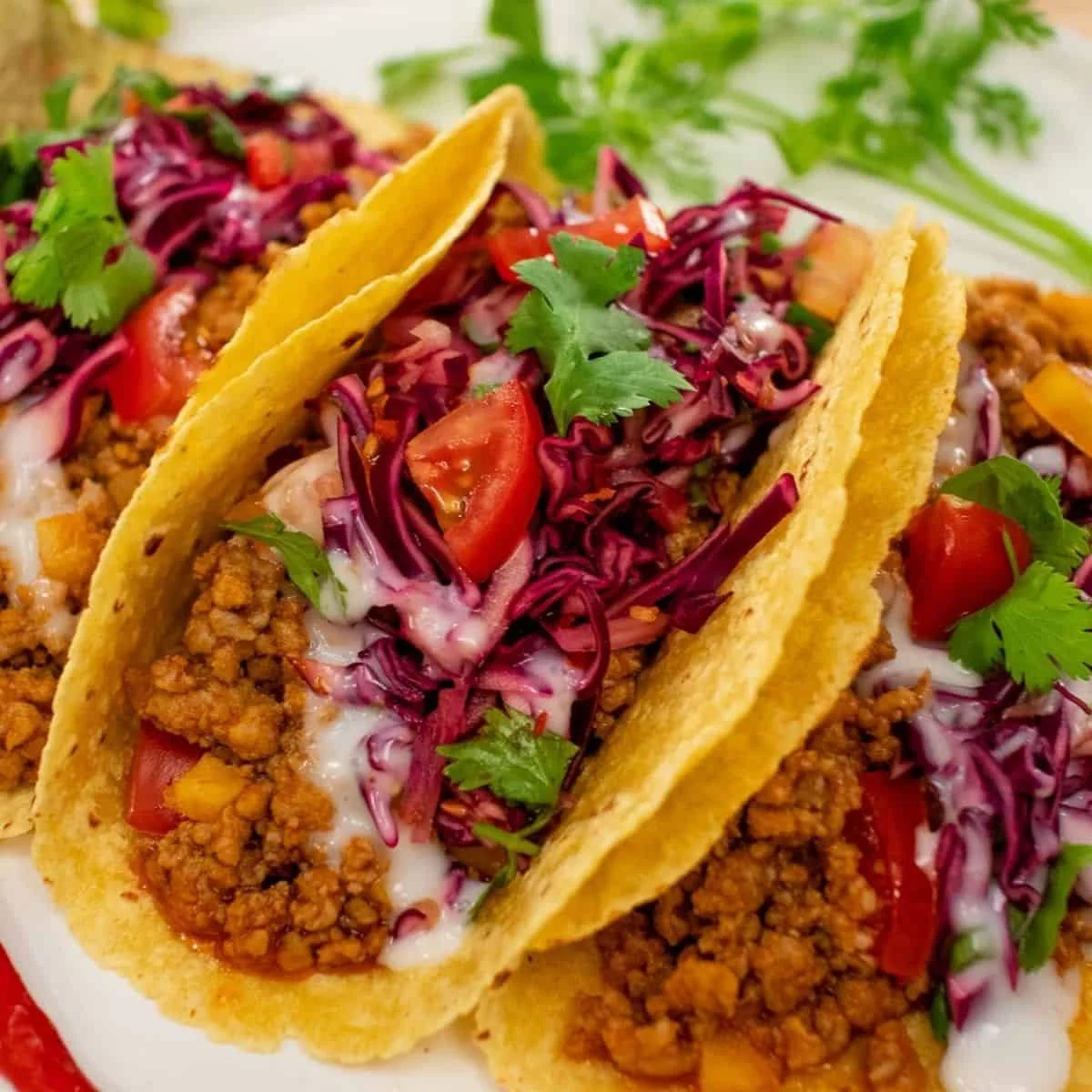 Thai Red Curry Taco with Cabbage Slaw