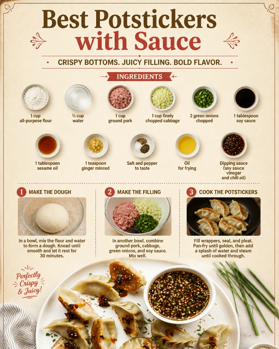 Best Potstickers with Sauce