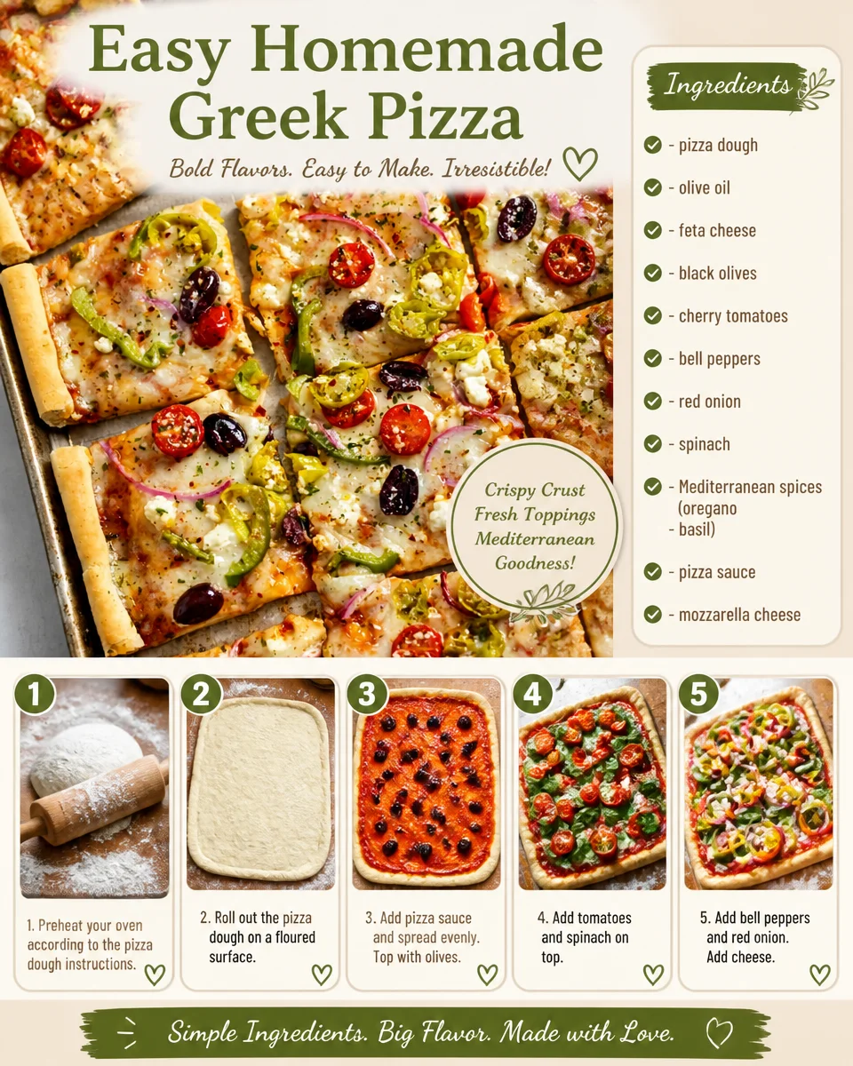 Easy Homemade Greek Pizza