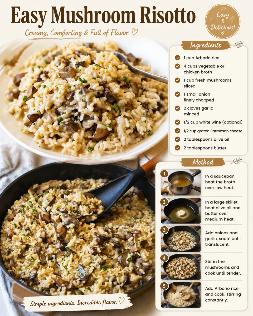 Easy Mushroom Risotto
