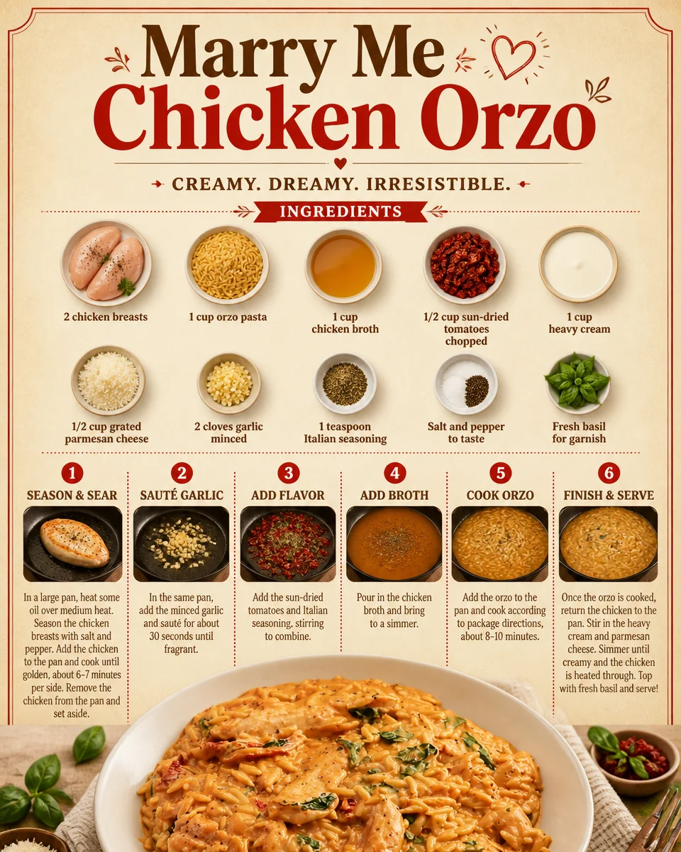 Marry Me Chicken Orzo