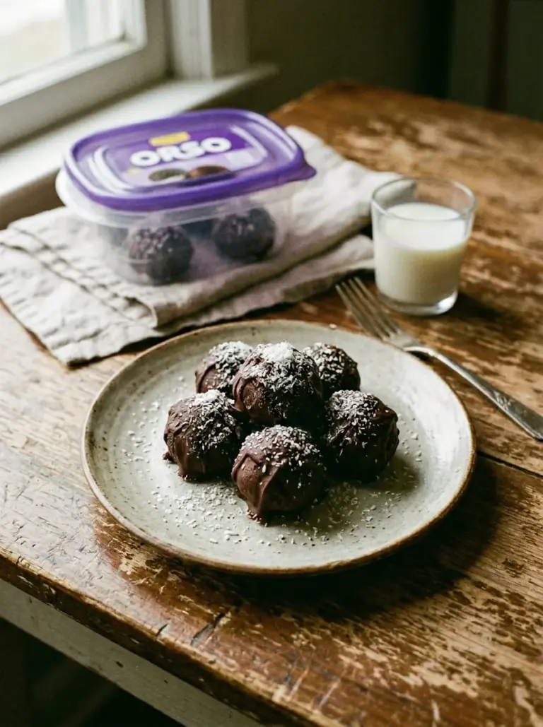 Delicious Oreo Truffles coated in chocolate, perfect for sweet cravings.