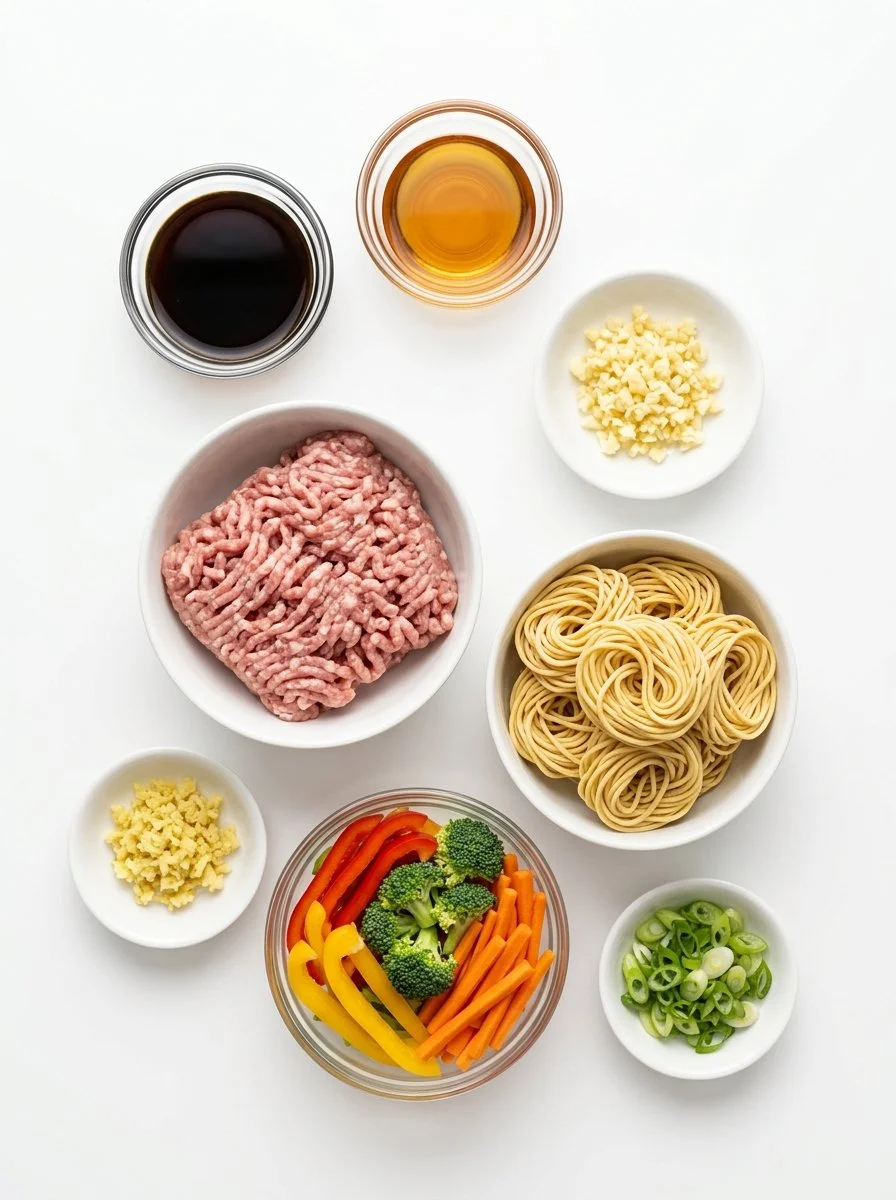 Pork Noodles Stir Fry